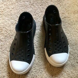 Converse Black Slip-On Loafers with White Toe Cap        New Without Tags